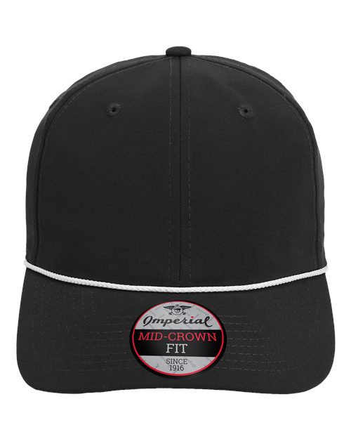 Imperial 7054 The Wingman Cap - Black/ White - front