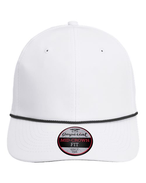 Imperial 7054 The Wingman Cap - White/ Black - front