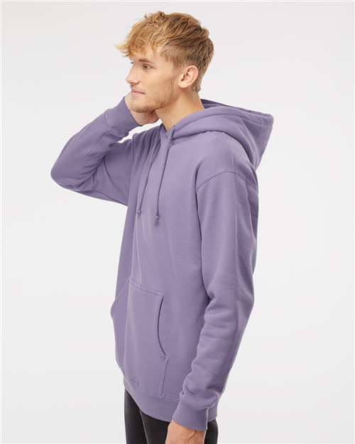 Independent Trading Co. IND4000 Heavyweight Hooded Sweatshirt - Plum - model side