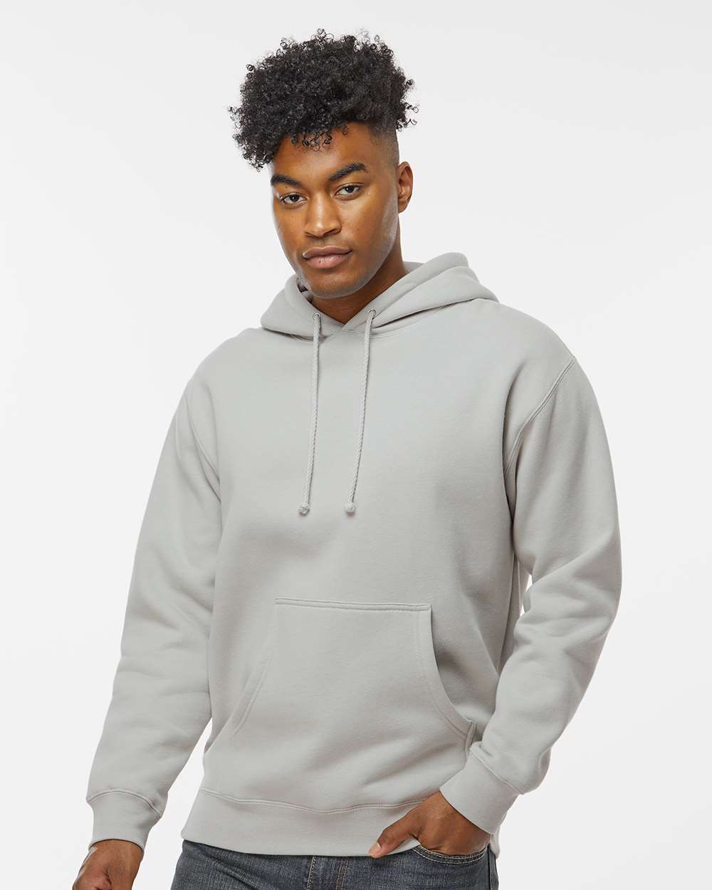 Heavyweight Hoodie in Smoke, front view