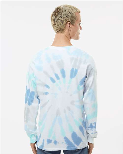 Colortone 2000 Unisex Tie-Dyed Long Sleeve T-Shirt - Glacier - model back