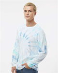 Colortone 2000 Unisex Tie-Dyed Long Sleeve T-Shirt - Glacier - model side