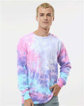 Colortone 2000 Unisex Tie-Dyed Long Sleeve T-Shirt - Cotton Candy - model front