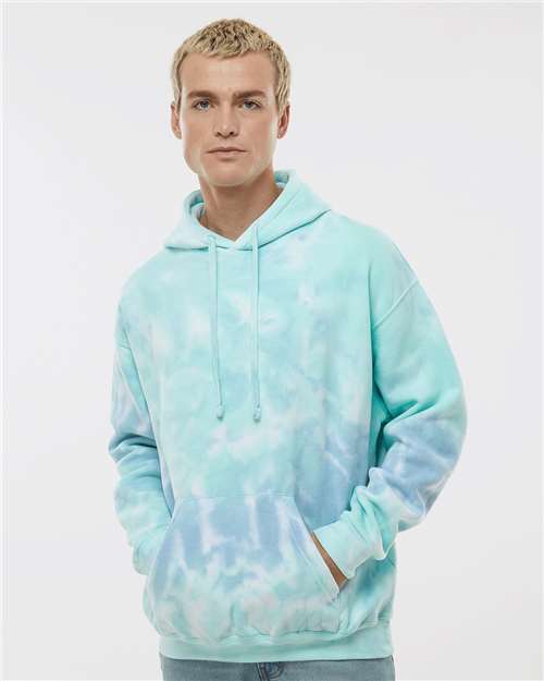 Colortone 8777 Unisex Tie-Dyed Hooded Sweatshirt - Slushy - model front