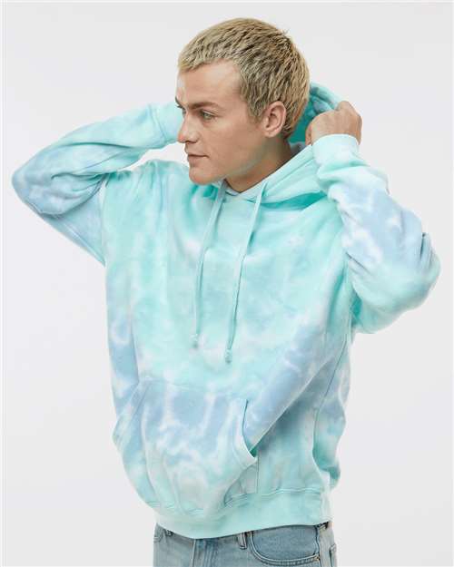 Colortone 8777 Unisex Tie-Dyed Hooded Sweatshirt - Slushy - model side
