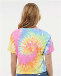 Colortone 1050 Women's Tie-Dyed Crop T-Shirt - Eternity - model back