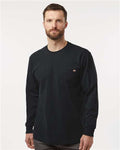 Dickies WL50 Men's Traditional Heavyweight Long Sleeve T-Shirt - Black - model front