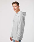 Independent Trading Co. SS4500 Midweight Hooded Sweatshirt - Smoke - model side