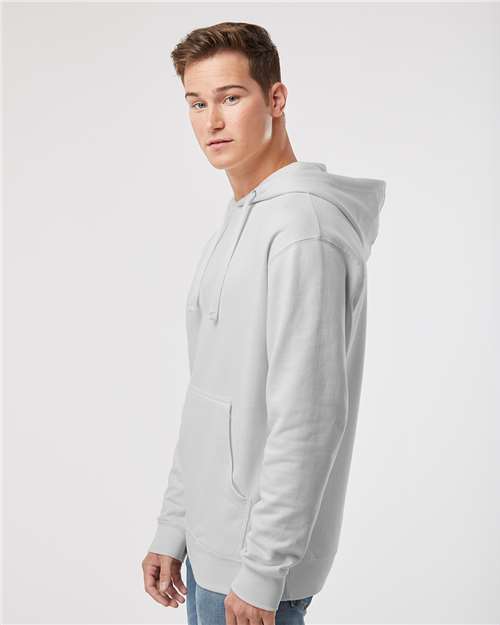Independent Trading Co. SS4500 Midweight Hooded Sweatshirt - Smoke - model side