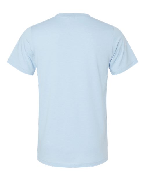 Bella+Canvas 3001CVC Unisex Heather CVC Short Sleeve Tee - Heather Baby Blue - back