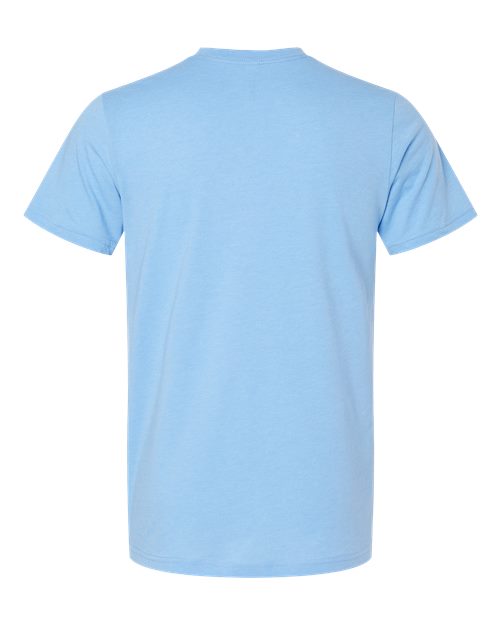 Bella+Canvas 3001CVC Unisex Heather CVC Short Sleeve Tee - Heather Carolina Blue - back