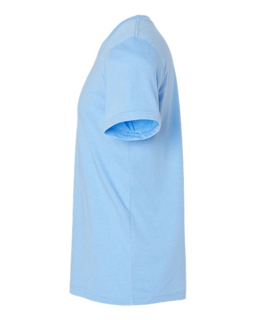 Bella+Canvas 3001CVC Unisex Heather CVC Short Sleeve Tee - Heather Carolina Blue - side
