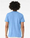 Bella+Canvas 3001CVC Unisex Heather CVC Short Sleeve Tee - Heather Carolina Blue - model back