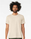 Bella+Canvas 3001CVC Unisex Heather CVC Short Sleeve Tee - Heather Oatmeal - model front