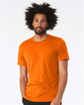 Bella+Canvas BC3001CVC Unisex Heather CVC Short Sleeve Tee - Neon Orange - model front