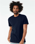 Bella+Canvas BC3001CVC Unisex Heather CVC Short Sleeve Tee - Solid Navy Blend - model front