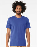 Bella+Canvas BC3001CVC Unisex Heather CVC Short Sleeve Tee - Solid True Royal Blend - model front