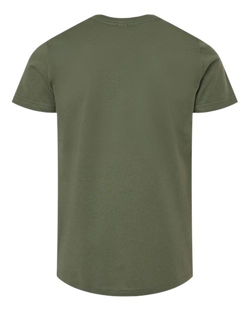 Bella + Canvas 3001Y Youth Jersey Tee - Military Green - back
