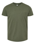 Bella + Canvas 3001Y Youth Jersey Tee - Military Green - flat front