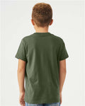 Bella + Canvas 3001Y Youth Jersey Tee - Military Green - model back
