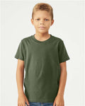 Bella + Canvas 3001Y Youth Jersey Tee - Military Green - model front