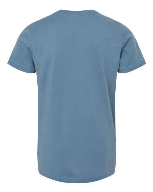 Bella + Canvas 3001Y Youth Jersey Tee - Steel Blue - back