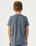 Bella + Canvas 3001Y Youth Jersey Tee - Steel Blue - model back