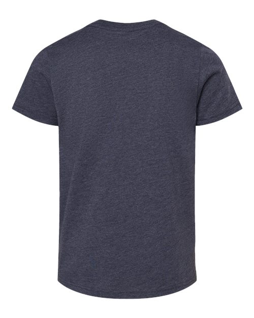 BELLA + CANVAS 3001YCVC Youth CVC Jersey Tee - Heather Midnight Navy - back