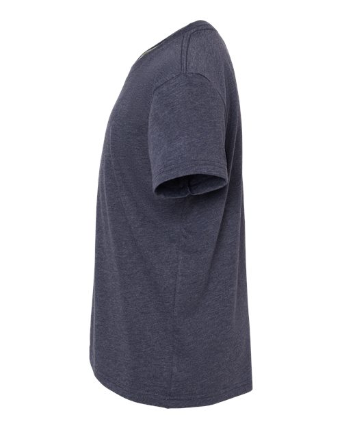 BELLA + CANVAS 3001YCVC Youth CVC Jersey Tee - Heather Midnight Navy - side