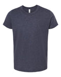 BELLA + CANVAS 3001YCVC Youth CVC Jersey Tee - Heather Midnight Navy - front