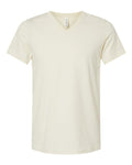 Bella + Canvas 3005 Jersey V-Neck Tee - Natural - flat front