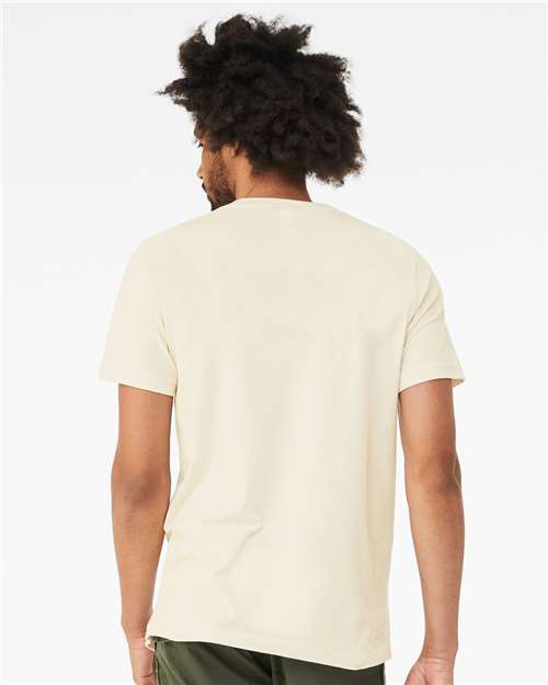 Bella + Canvas 3005 Jersey V-Neck Tee - Natural - model back