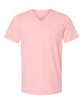 Bella + Canvas 3005 Jersey V-Neck Tee - Pink - flat front