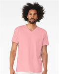 Bella + Canvas 3005 Jersey V-Neck Tee - Pink - model front