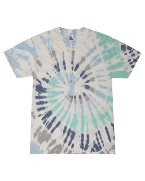 Colortone 1000 Unisex Multi-Color Tie-Dyed T-Shirt - Glacier - front