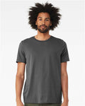 Bella+Canvas 3413 Unisex Triblend Short Sleeve Tee - Solid Asphalt Triblend - model front