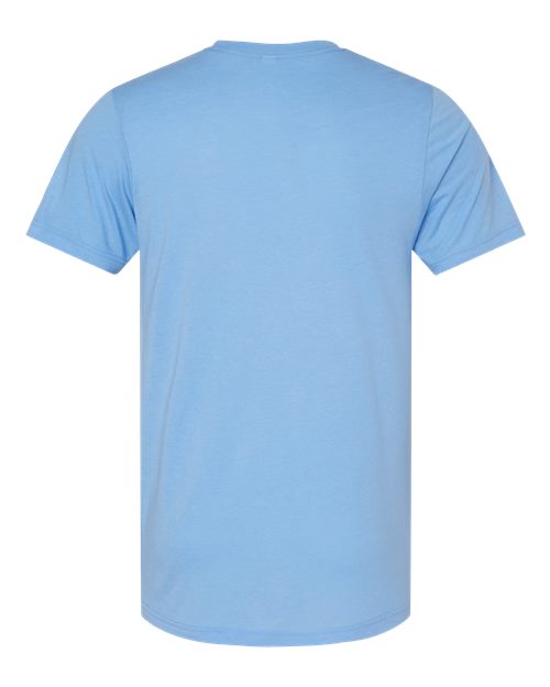 Bella+Canvas 3413 Unisex Triblend Short Sleeve Tee - Solid Blue Triblend - back