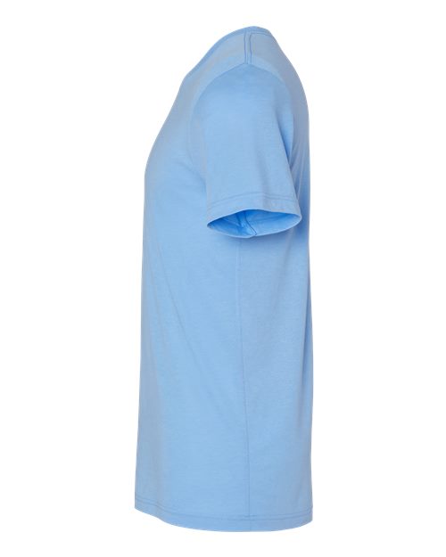Bella+Canvas 3413 Unisex Triblend Short Sleeve Tee - Solid Blue Triblend - side