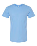 Bella+Canvas 3413 Unisex Triblend Short Sleeve Tee - Solid Blue Triblend - flat front
