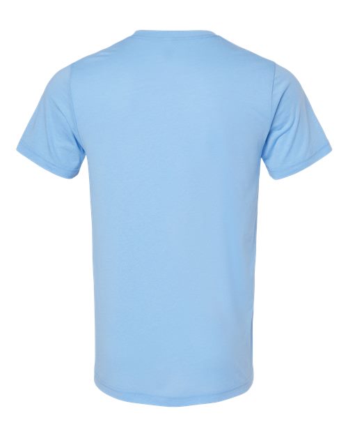 Bella+Canvas 3413 Unisex Triblend Short Sleeve Tee - Solid Carolina Blue Triblend - back