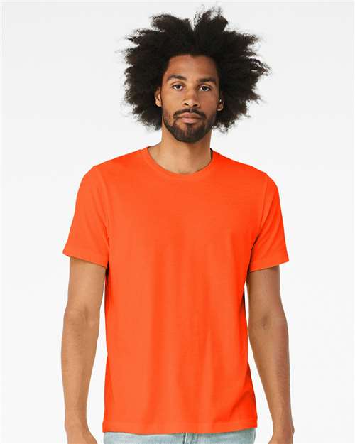 Bella+Canvas BC3413 Unisex Triblend Short Sleeve Tee - Solid Orange Triblend - model front
