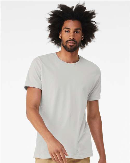 Bella+Canvas BC3413 Unisex Triblend Short Sleeve Tee - Solid Silver Triblend - model front