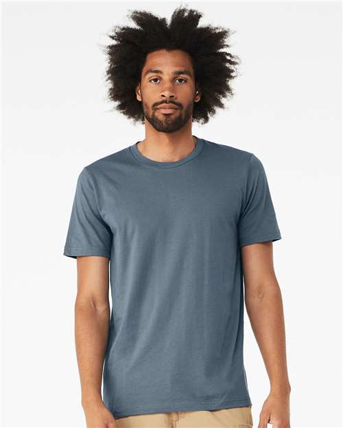 Bella+Canvas BC3413 Unisex Triblend Short Sleeve Tee - Solid Slate Triblend - model front