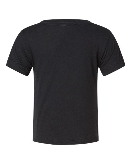 BELLA + CANVAS 3413B Infant Triblend Tee - Solid Black Triblend - back