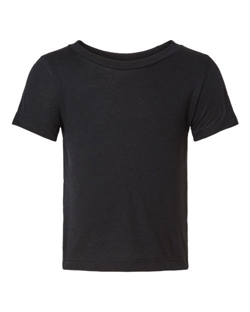 BELLA + CANVAS 3413B Infant Triblend Tee - Solid Black Triblend - front