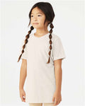 BELLA + CANVAS 3413Y Youth Triblend Tee - Oatmeal Triblend - model side