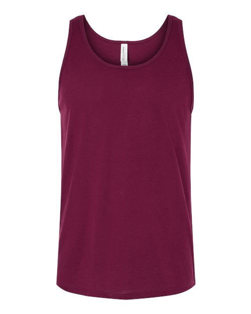 Bella + Canvas 3480 Jersey Tank - Maroon - flat front
