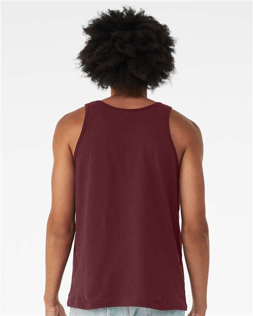 Bella + Canvas 3480 Jersey Tank - Maroon - model back