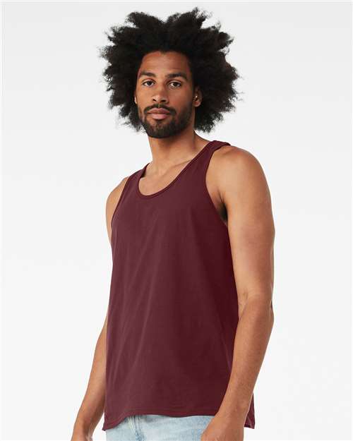 Bella + Canvas 3480 Jersey Tank - Maroon - model side