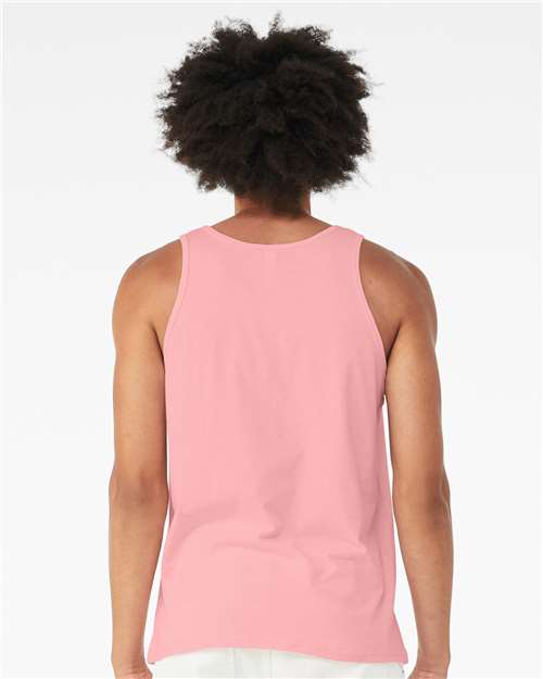 Bella + Canvas 3480 Jersey Tank - Pink - model back